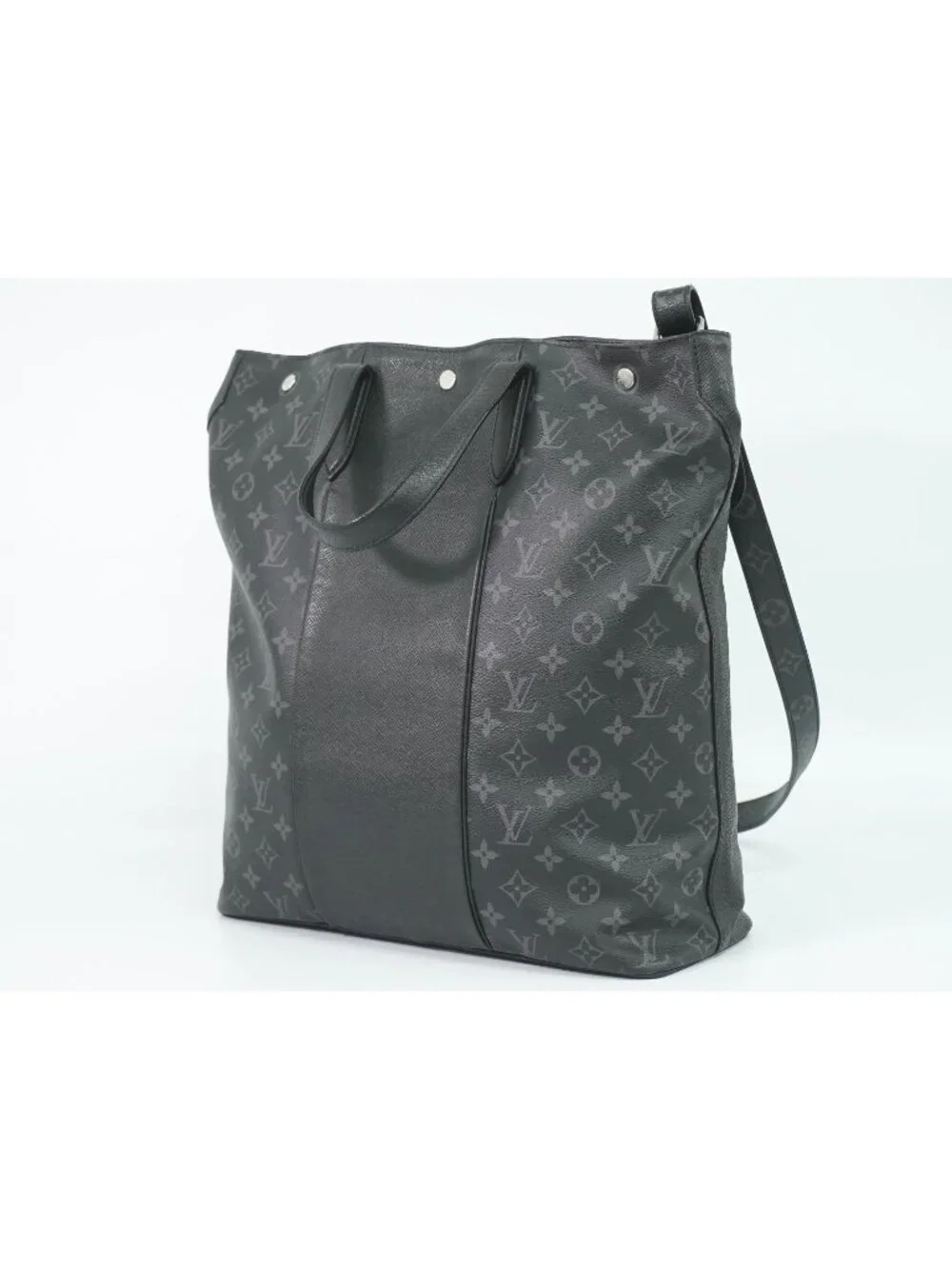 Louis Vuitton LV City Tote Taigarama Monogram Eclipse 2-Way Black Gray